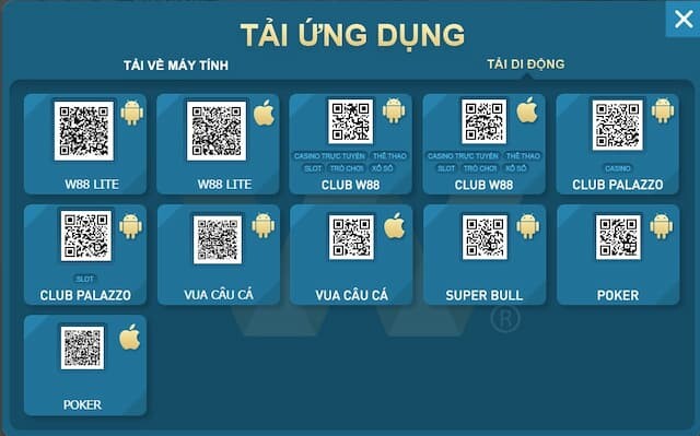 Tải app W88 mobile
